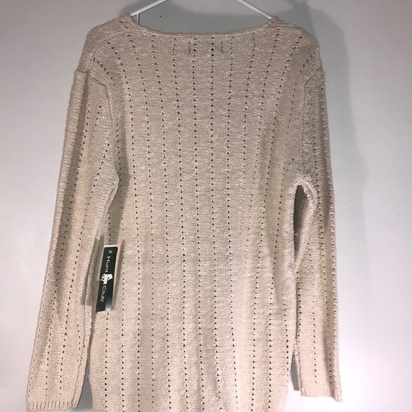 NWT Hunt Club women’s v neck sweater size large. - Picture 3 of 4
